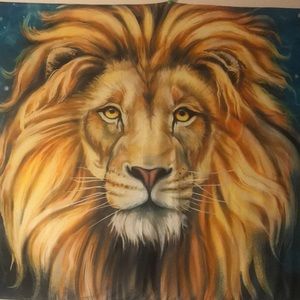 Lion tapestry multi-color